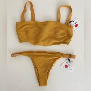 Vitamin A x Fred Segal Mustard Bikini